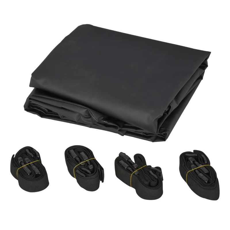 HOMCOM Saco de teto impermeável dobravel  Rack de teto de carro Portátil para viagens longas  Capacidade de 424 litros  e carga80 kg 114x87x45 cm Preto