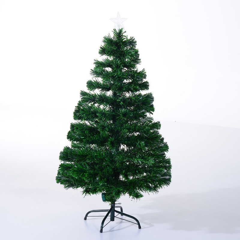 HomCom Árvore de Natal + Luzes LED Árvore Artificial Verde Φ 60 x 120 cm