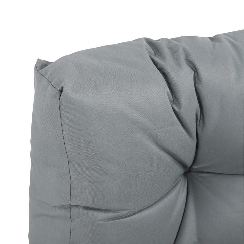 Outsunny Almofada para palete com encosto  para banco rede balanço interna externa 120x80x12 cm cinza