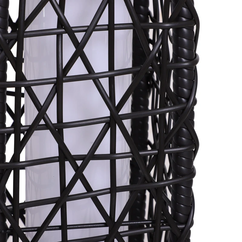 Outsunny Candeeiro de Pé VIME Luz LED Solar Ecológico para Interior Exterior Marco de Metal 19x19x68cm