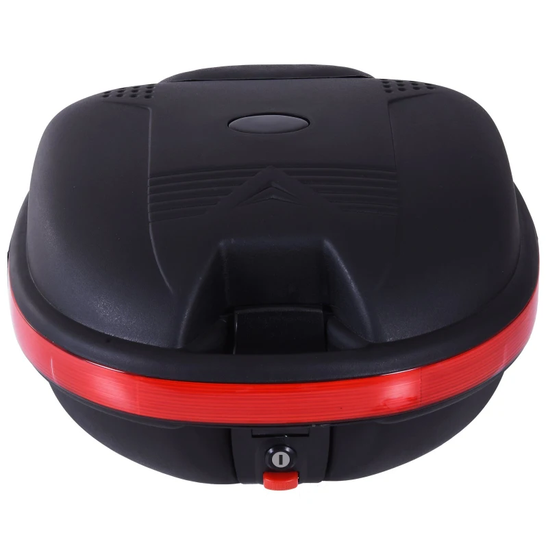 HOMCOM Mala para Motocicleta 30L Mala para Mota Universal com Chaves para Motocicletas Scooters 45x39x28cm Preto