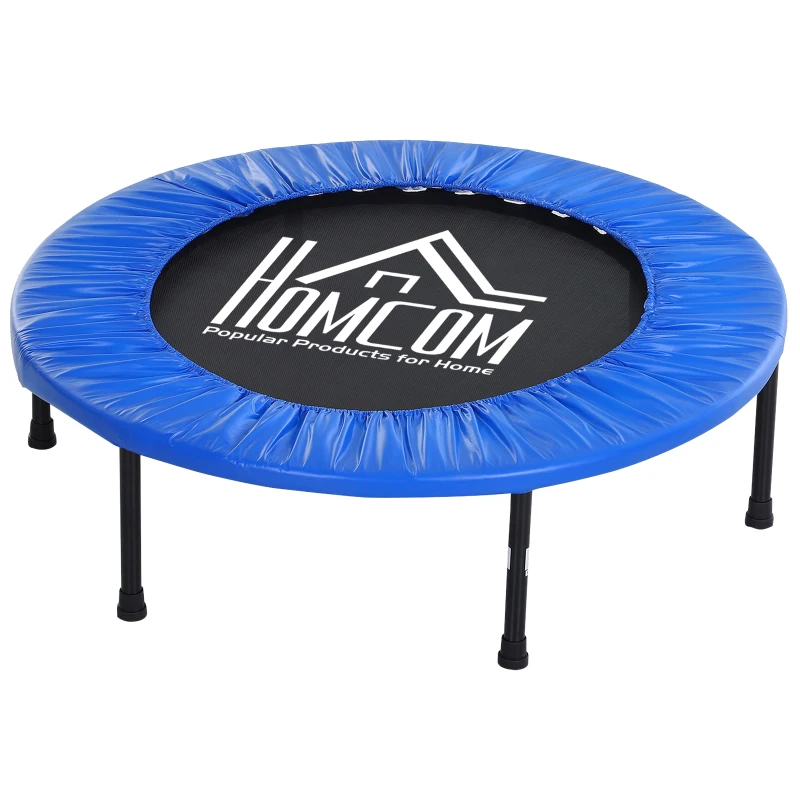 HOMCOM Trampolim com 81cm de diâmetro e molas resistentes de até 100kg Cor Azul Escuro (S-Φ81 x 22,5cm)