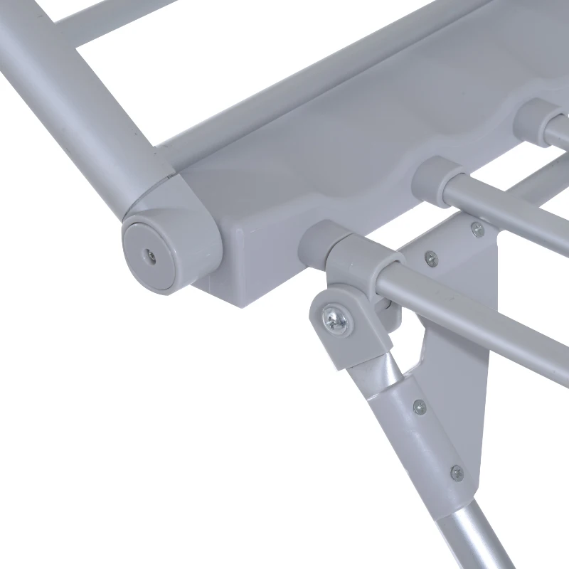 HOMCOM Varal Elétrico Dobrável com Asas de roupa  varal em pé 8 Barras em alumínio X Extensível 149x54x92cm Alumínio