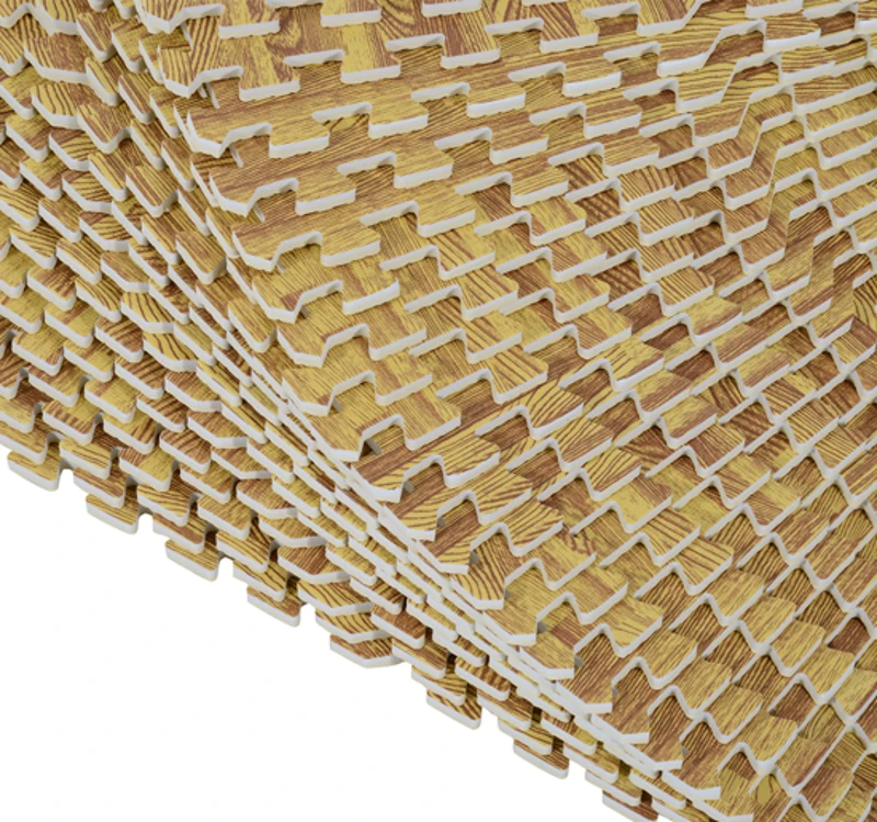 Tapete Puzzle para Crianças ou Ginásio– Cor: madeira – Espuma de Borracha EVA – 9 metros quadrados