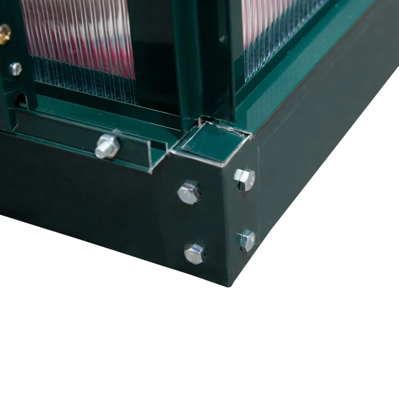 Outsunny Estufa de Policarbonato com Telhado Ajustável Resistente a UV para Jardinagem 192x125x221 cm Transparente e Verde