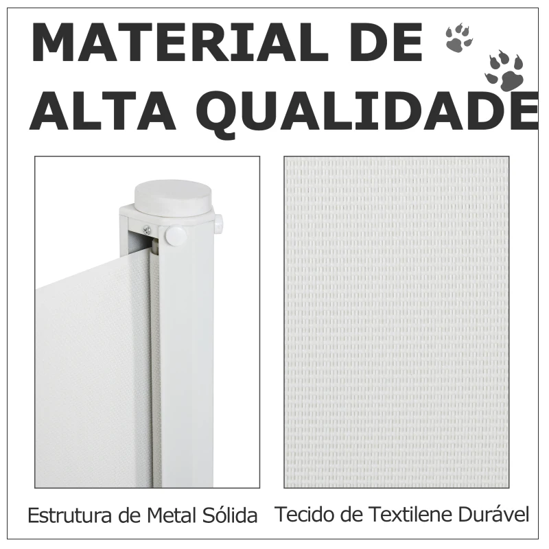 PawHut Barreira Separadora Animais de Estimação Ajustável Grade Cães bebés e Crianças Textileno - 115x82,5 cm