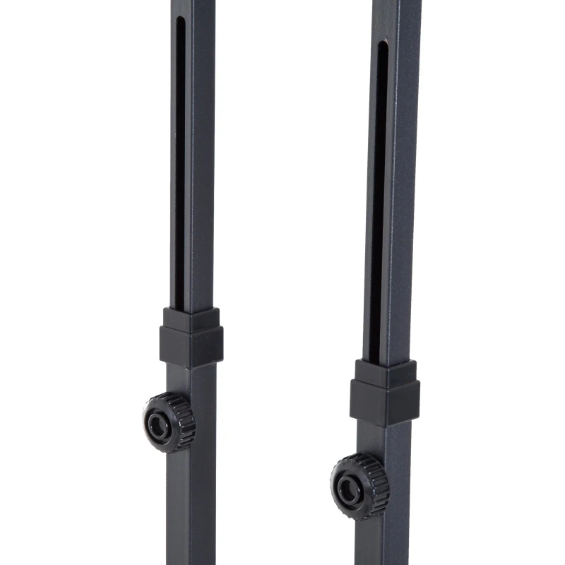 HomCom® Cabide Burro Ajustável com Rodas Barra para Pendurar Roupa com Estante Superior Cabide de Pé