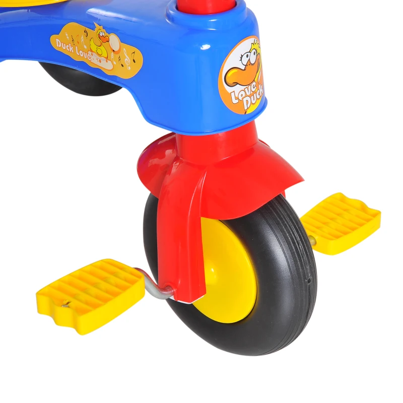 HOMCOM Triciclo para Crianças acima de18 Meses Triciclo Infantil Evolutivo com Buzina Cesto 60x42x45cm
