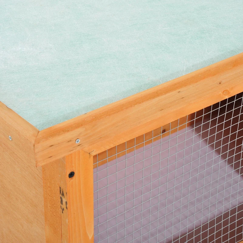 PawHut Coelheira de Exterior Casa para Coelhos Elevada com Bandeja Removível Fácil de Limpar Estável e Boa Ventilação 90x45x65cm Madeira