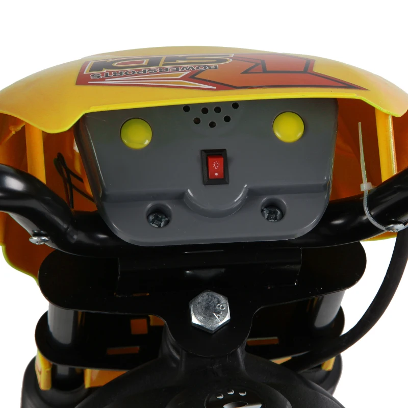 HOMCOM Mota Elétrica Infantil para crianças acima de 3 anos com Bateria recarregável 6V e Rodinhas de Apoio 102x53x66 cm Amarelo