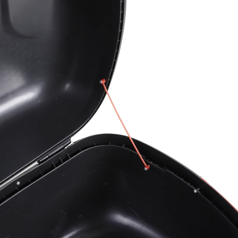 HOMCOM Baú para Motocicleta 44L Porta Malas de Motocicleta com Chaves Kit Montagem 54x41x28cm Preto