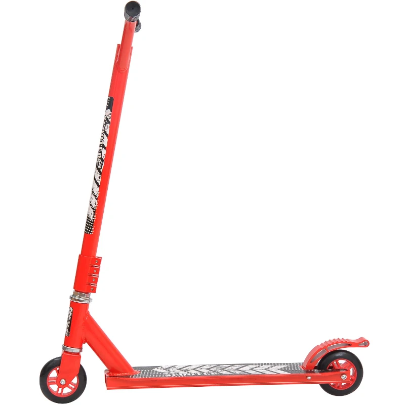 HomCom Trotinete de acrobacia para Crianças acima de 8 anos Giratório 360º carga 100kg 68,5x49x78,5 cm Vermelho