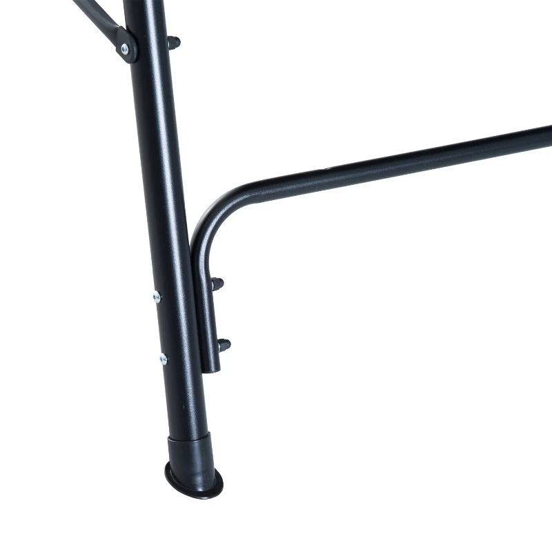 Outsunny Balanço de jardim de metal 3 lugares com toldo ajustável e almofada  172x110x153cm preto