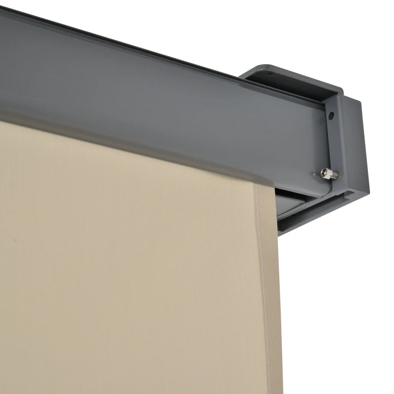 Outsunny Toldo Vertical de Parede com Alça para Sombra e Privacidade 160x250 cm Bege