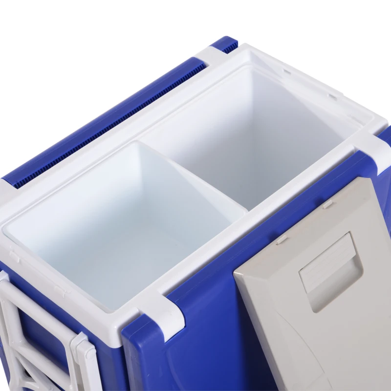 Outsunny® Refrigerador térmico de 28L com rodas conversíveis em mesa e cadeiras Dobrável para Camping Exterior