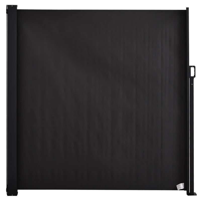 Outsunny Toldo Lateral Retrátil de Exterior 350x180cm Toldo de Privacidade Extensível com Proteção Solar para Jardim Balcão Cinza Escuro