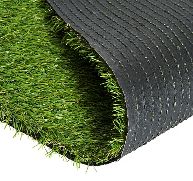 Outsunny Relva Artificial 25 mm Rolo de Relva Artificial 300x100 cm Realista com Orifícios de Drenagem para Varanda Jardim Pátio Verde