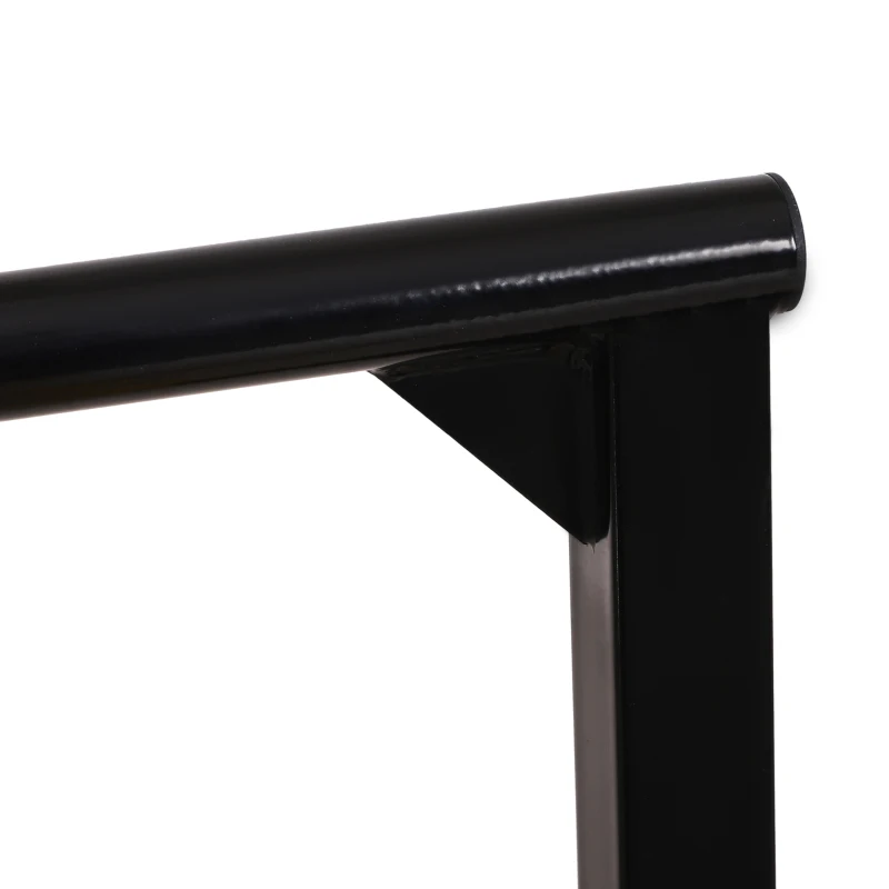 HOMCOM Estação Dip de Musculação Barras com Altura Ajustável Suporte para Treinar Abdominais Costas Carga Máx. 100kg 66x75x83-119cm Amarelo