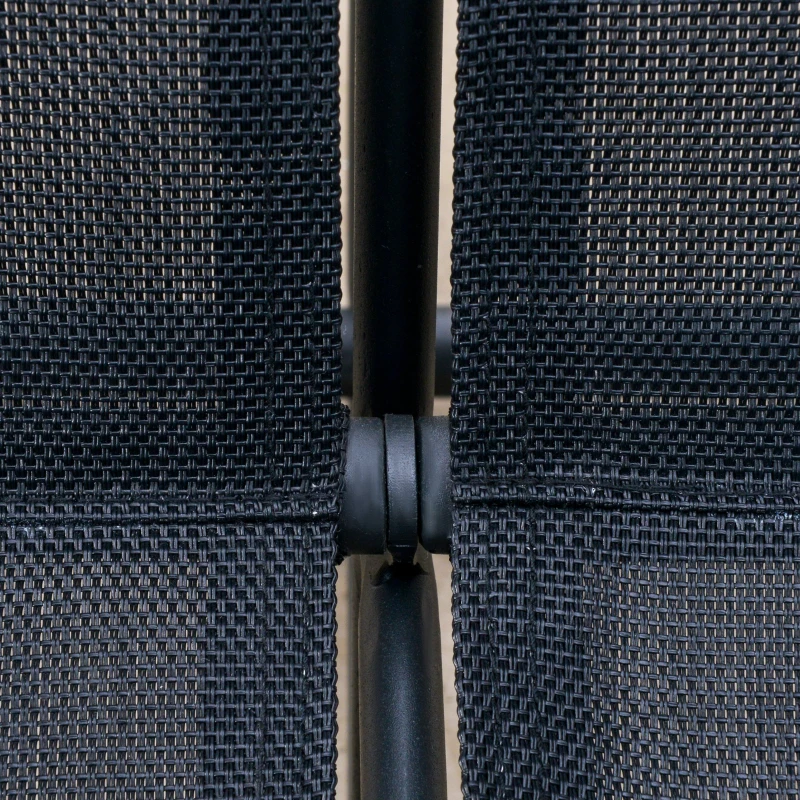 Outsunny Conjunto de Móveis de Jardim 2 peças: 1 Mesa, 2 Cadeiras 1 Sofá com almofadas Decorativas para terraço e pátio exterior Preto e cinza