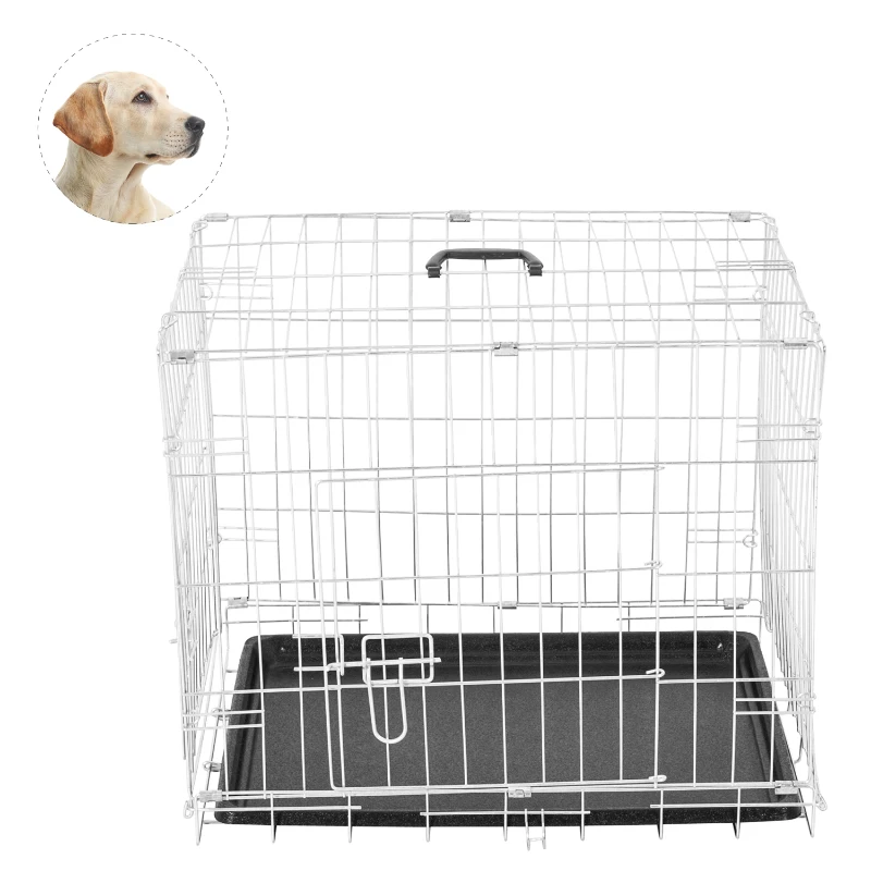 PawHut Transportadora Prata ABS, Aço 106x71x76 cm