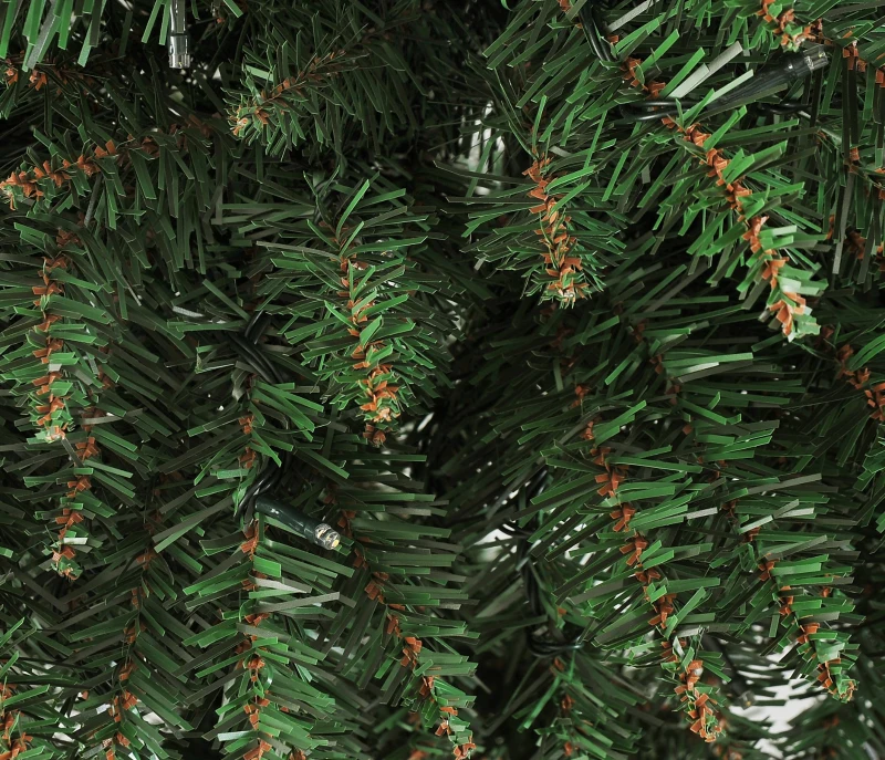 HomCom® Árvore de Natal Grande Artificial Árvore 200 cm + Suporte 1880 Ramas 650 Luzes LED