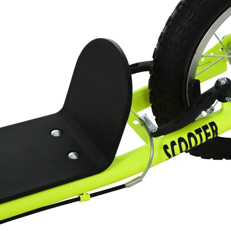 HOMCOM trotinete para crianças acima de 5 anos Guiador ajustável Rodas infláveis Amarelo 135x58x88-94 cm Amarelo