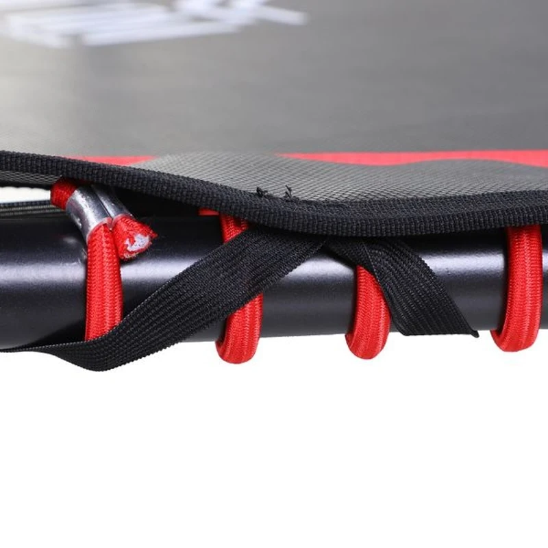 HOMCOM Trampolim Profissional Fitness Hexagonal Power Jump 122-130 -138 cm Guiador ajustável de 3 níveis Vermelho