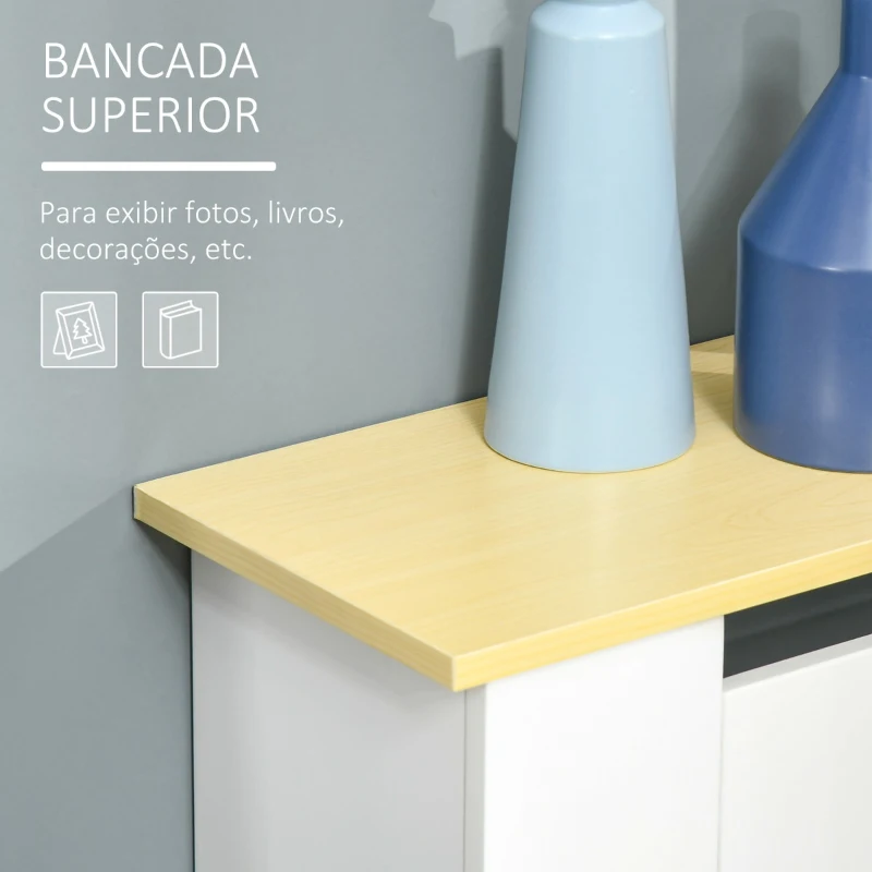 HOMCOM Cobertura Radiador 78x19x83cm Cobertura Radiador de MDF e Melamina de Madeira com Dispositivo Anti-Rolamento Desenho Moderno para Sala de Estar Dormitório Branco