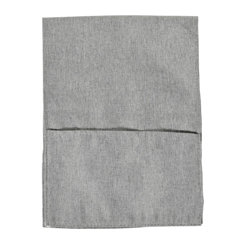 HOMCOM Mesa Auxiliar de Sofá em Forma de C com Bolsa de Armazenamento Removível Mesa Lateral para Sala de Estar Dormitório Escritório 37x48x55,8cm Carvalho e Branco