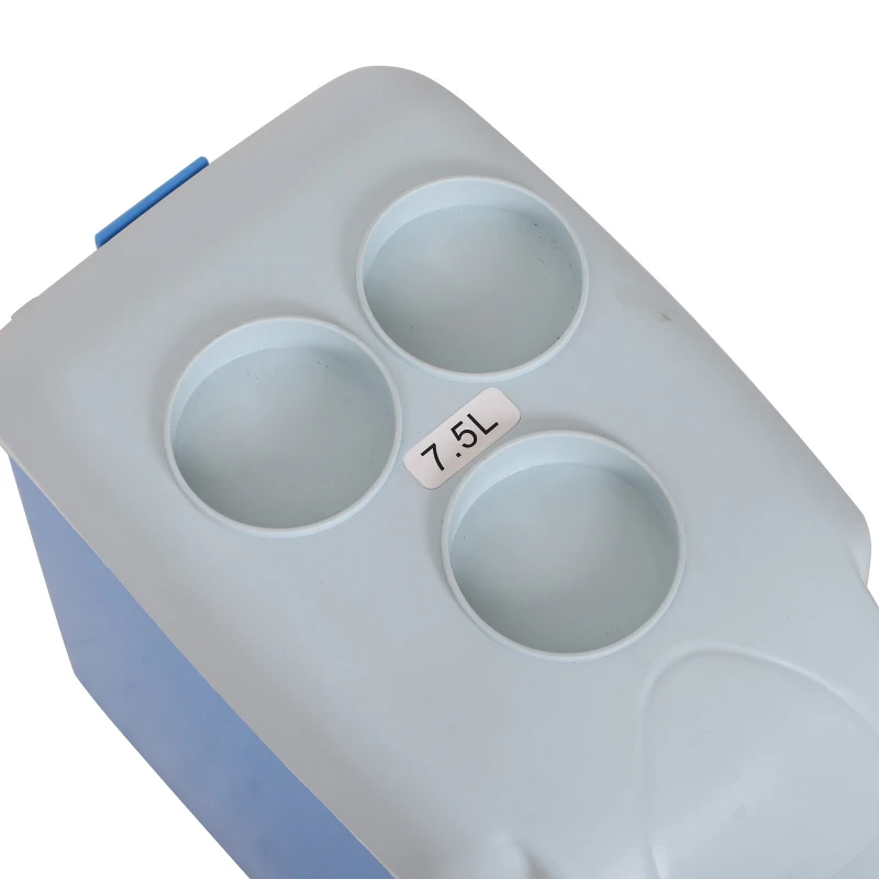 HOMCOM Geladeira Portátil Termelétrica 7.5L  com 2 Funções para Fresco e Quente para Camping  Azul e Cinza