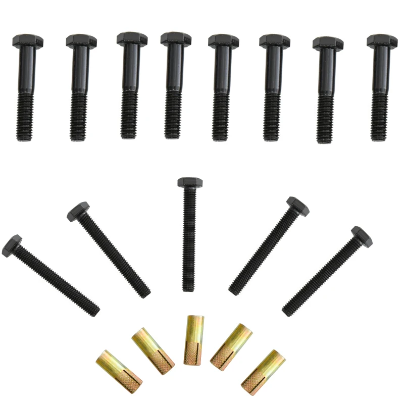 HOMCOM Kits de acessórios para porta deslizante dupla com trilhos de 200 cm de aço preto