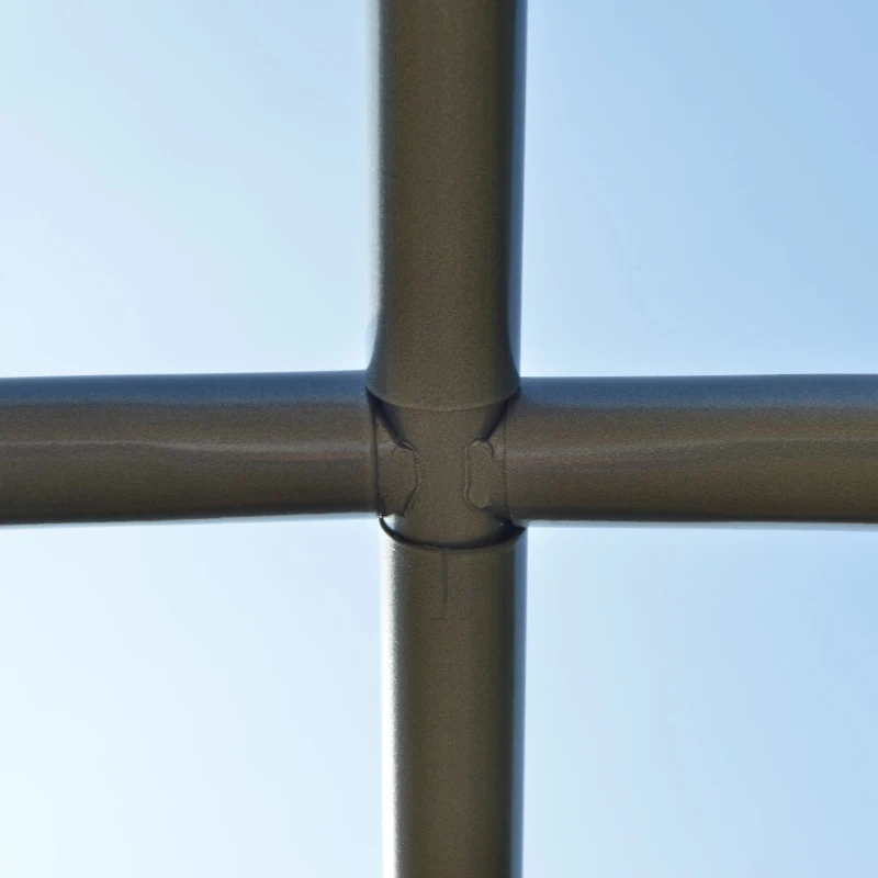 Outsunny Estufa de jardim 240x180x195 para o cultivo de vegetais com 2 portas enrolaveis Aço verde