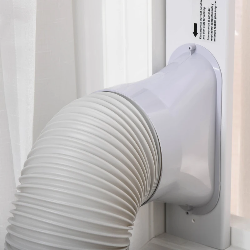 HOMCOM Ar Condicionador Portátil 4 em 1 Ventoinha Refrigerador e Desumidificador 2 Velocidades com Ecrã LED Controlo Remoto Silencioso 900W 38x35x70,5 cm Branco