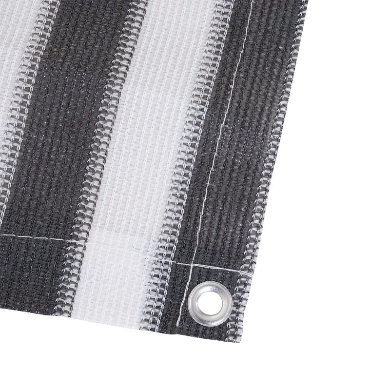 Outsunny 2 Peças de Revestimento de Varanda 500x90cm Tela de proteção de privacidade HDPE Cinza e Branco