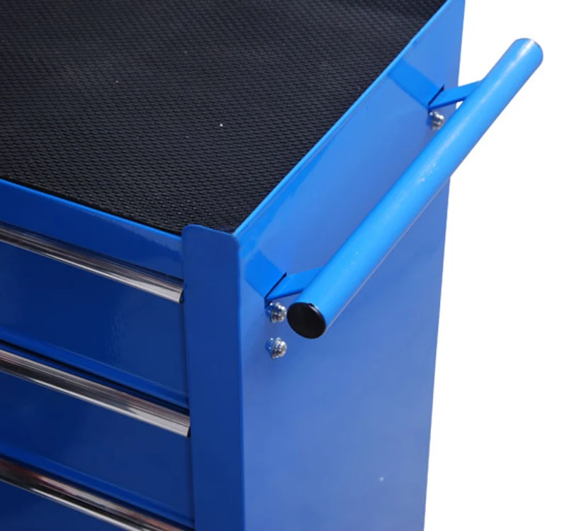 HOMCOM Carrinho de Ferramentas para Oficina com Rodas e 5 Gavetas Fechadura e Alça Lateral 67,5x33x77 cm Vermelho