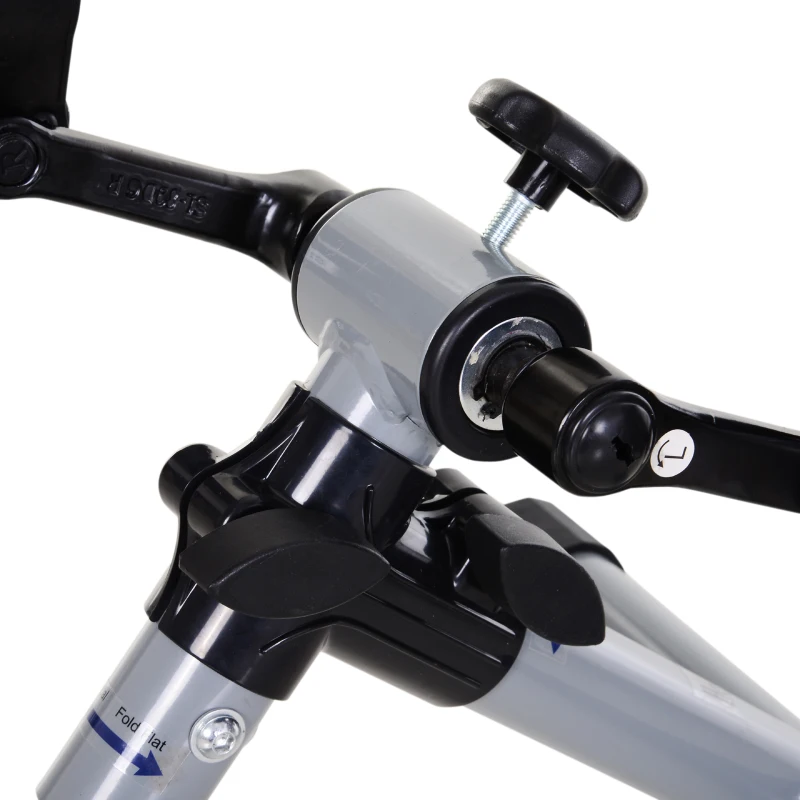 HOMCOM Mini bicicleta ergométrica dobrável com pedal de exercício resistência ajustável para treinamento de pernas e braços 33x34x32 cm Cinza