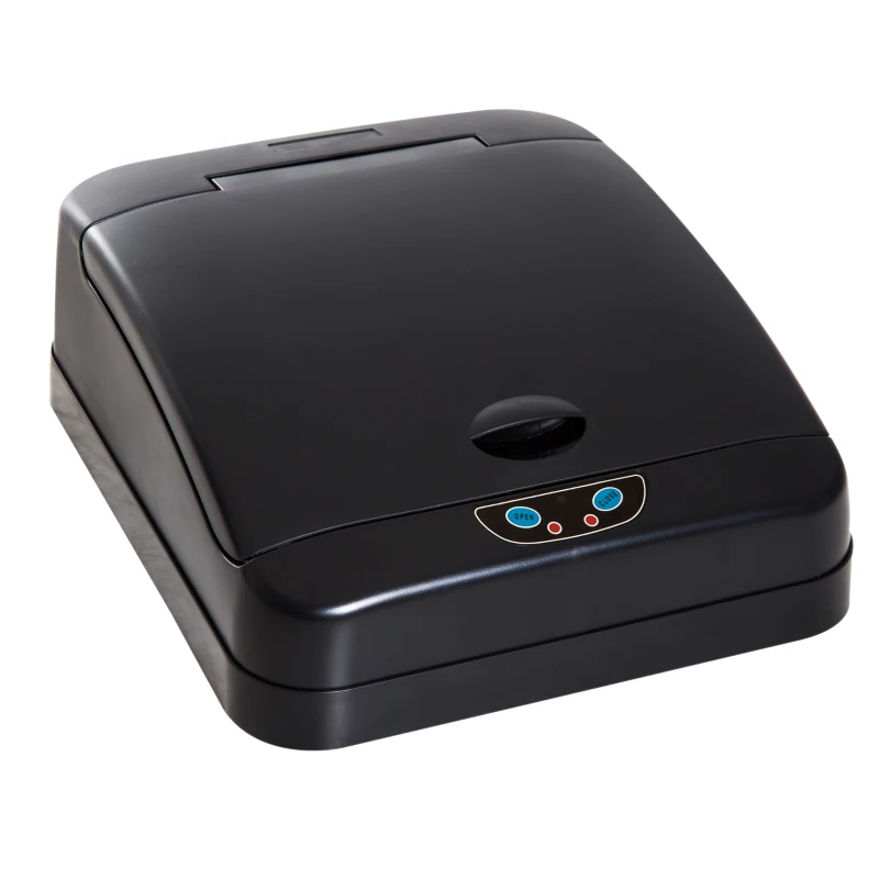 HOMCOM Caixote do Lixo, Reciclagem Balde do Lixo Abertura Automática Sensor para Cozinha, Quarto 48L Aço Inox