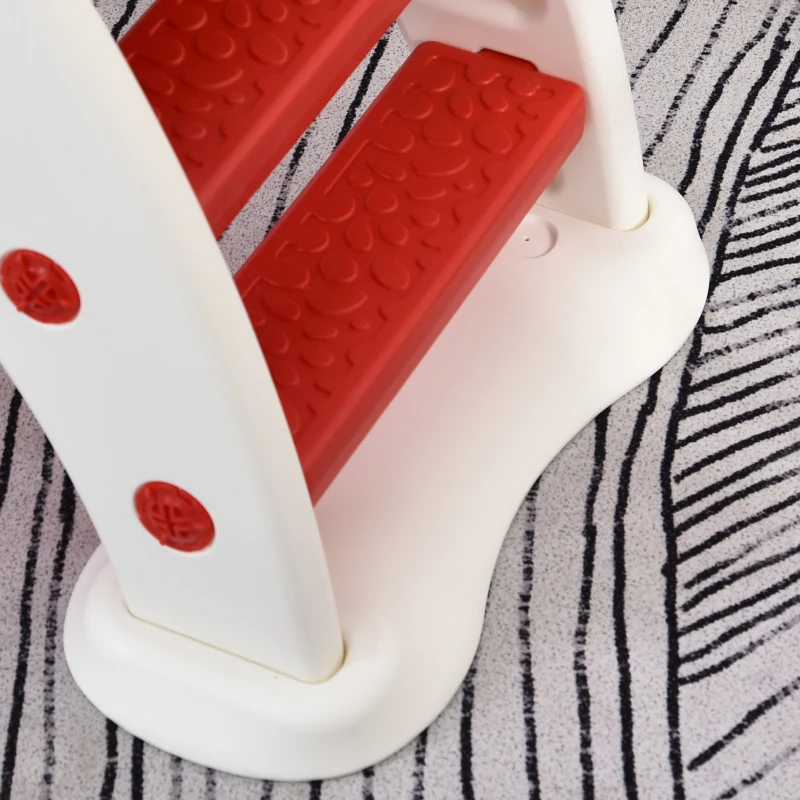 HOMCOM Escorrega infantil para crianças acima de 3 anos dobrável com escada e rampa 120x50x56 cm Vermelho