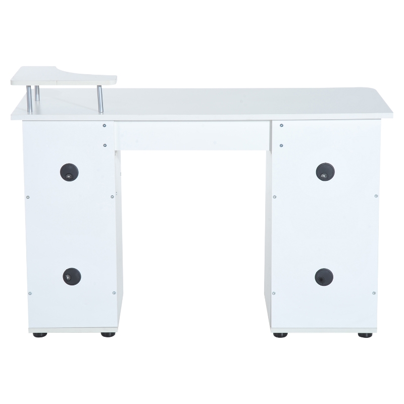 HomCom Secretária para Computador Secretária - Cor: Branco - Madeira MDF - 120x55x85 cm