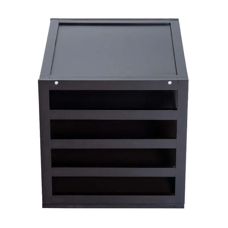 HomCom Garrafeira Madeira Estante de Vinho Forma X Creativo e Decorativo Empilhável para 16 Garrafas Castanho - 45x35x34.5cm