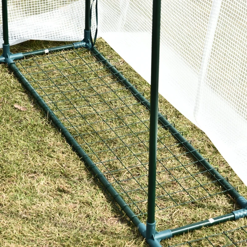 Outsunny Estufa com prateleiras para flores, cultivo de plantas com porta zip resistente à água UV Malha PE 186x120x190cm