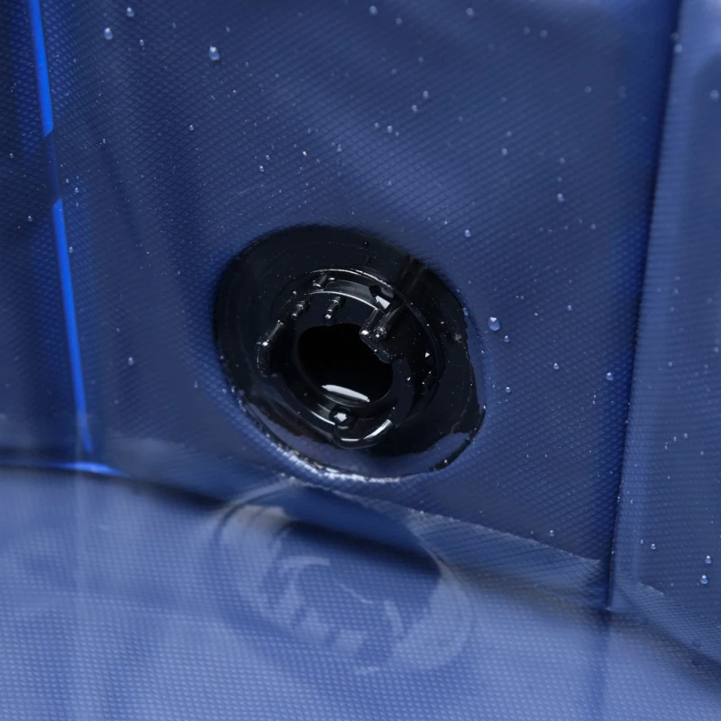PawHut Piscina dobrável para cães diâmetro  Ø140 cm Banheira portátil para animais de estimação em PVC com fundo antiderrapante para interior e exterior azul