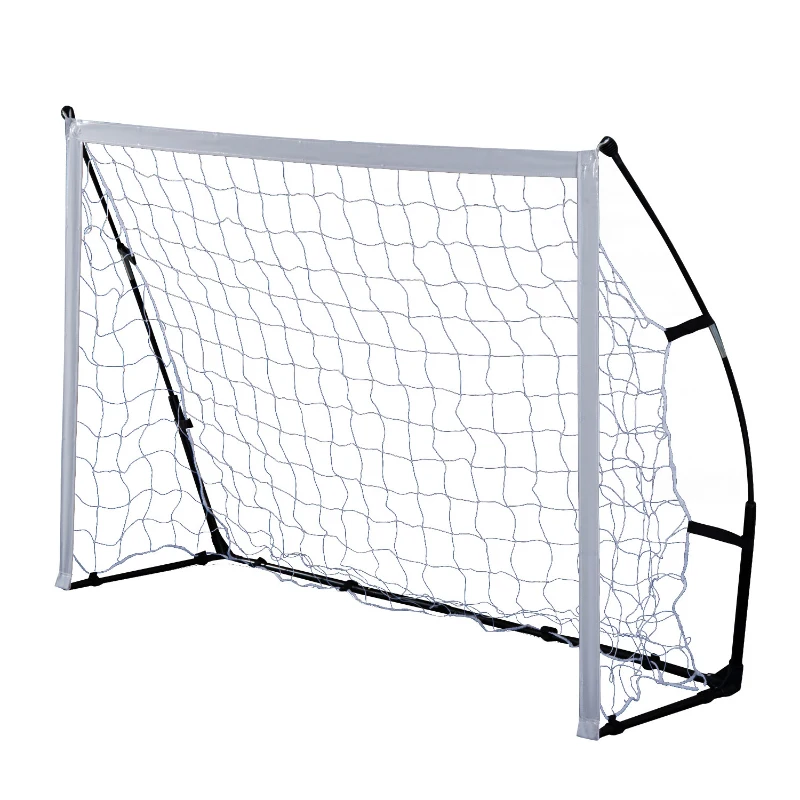 HomCom Baliza de Futebol Portátil para Crianças e Adultos com Estrutura de Aço e Bolsa de Transporte 183x50x122cm