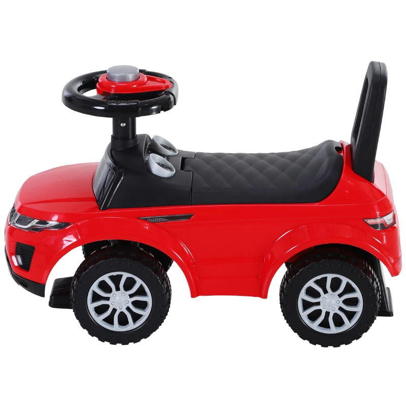 HOMCOM Carro andador para bebé sem Pedais com Alto-falante 60x38x42cm Vermelho