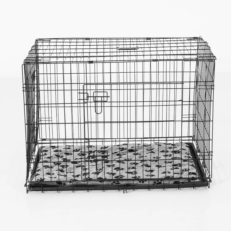 PawHut Transportadora ABS Preta Aço 106x71x76 cm + 1 Almofada