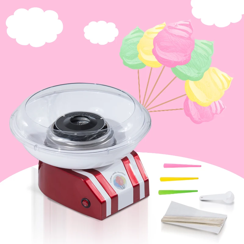 HOMCOM Máquina de Algodão Doce Elétrica  31x31x21cm
