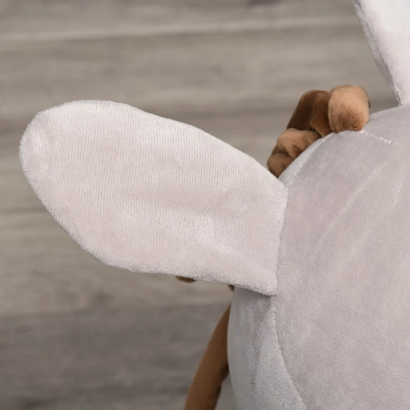 HOMCOM Mini sofá infantil para crianças acima de 18 meses em forma de burro com assento acolchoado 60x55x60cm cinza