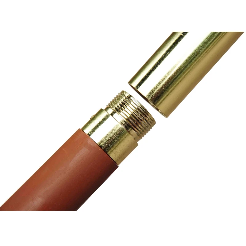 Outsunny Chapéu de Sol Ø250x230cm Chapéu de Sol com Mastro de Madeira com 6 Hastes Sistema de Polia com Fixação para Jardim Pátio Terraço Marrom