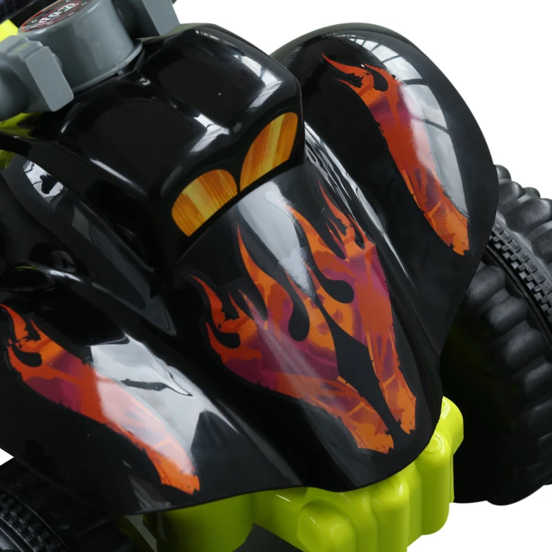 HOMCOM Quadriciclo Bateria 6V Mota Elétrica para Crianças de 18-36 Meses Velocidade 2,5km/h Carga Máx 20kg Sons Luzes e Carregador Incluido 66x43x43 Preto e Amarelo