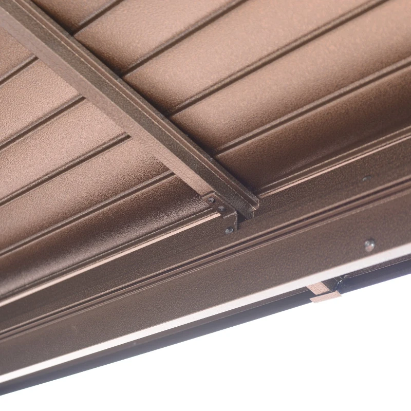 Outsunny Pérgola para Jardim com Parede Lateral e Rede Mosquiteira 365x300x265 cm Marrom